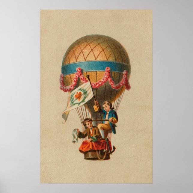 Heißluftballon für das Herz Poster (Vorne)