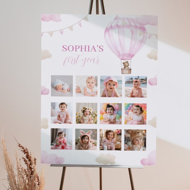 Heißluftballon Geburtstag 12 Foto Milestone Poster (Von Creator hochgeladen)