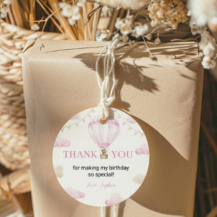 Heißluftballon Geburtstagsaufkleber Party Runder Aufkleber