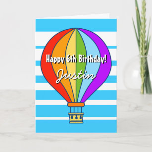 Heißluftballon Geburtstagskarte für Kinder Karte