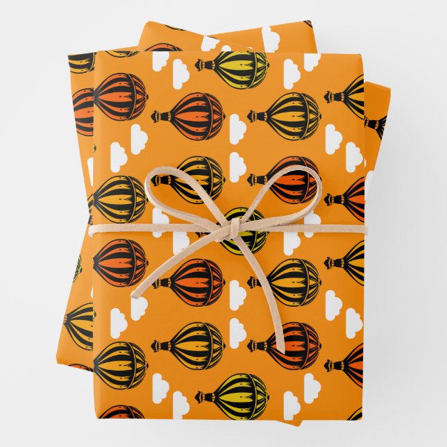 Heißluftballon Gemustert Geschenkpapier Set (Beispiel)