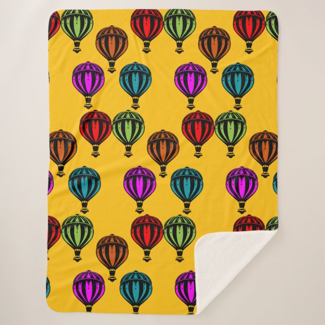 Heißluftballon Gemustert Sherpadecke (Vorderseite)