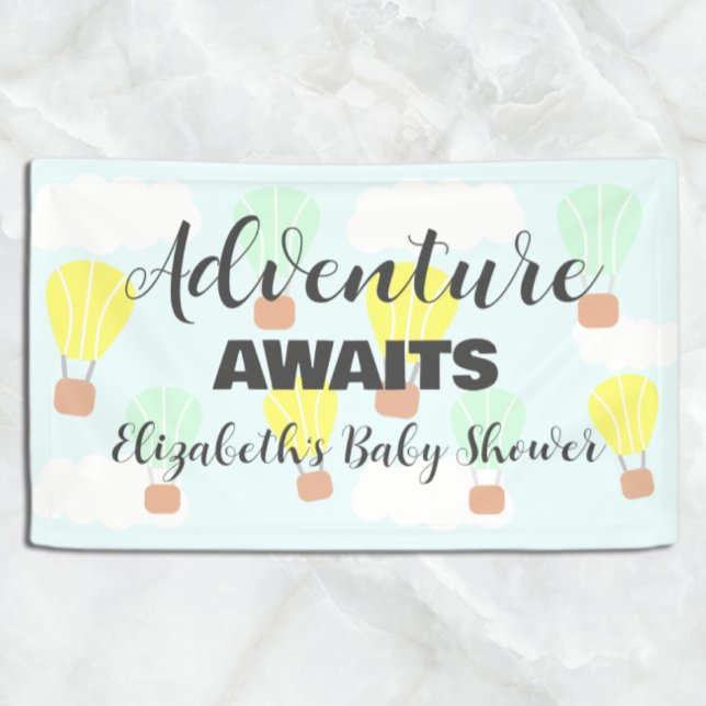 Heißluftballon Geschlecht Neutrale Babydusche Banner (Von Creator hochgeladen)