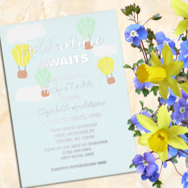 Heißluftballon Geschlecht Neutrale Babydusche Folieneinladung