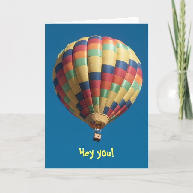 Heißluftballon Get Well Template Karte (Vorderseite)