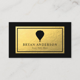 Heißluftballon - Imitate Gold Foil Business Card Visitenkarte