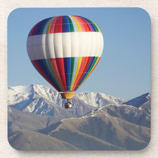 Heißluftballon, in der Nähe von Methven, Canterbur Untersetzer (Vorderseite)