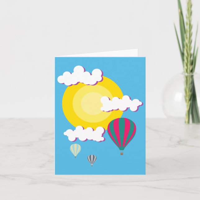 Heißluftballon Karte (Vorderseite)