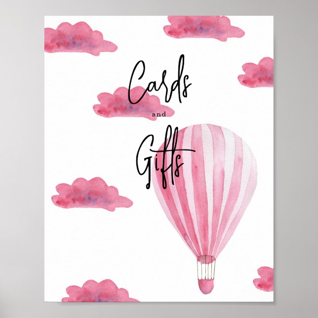 Heißluftballon - Karten und Geschenke Poster (Vorne)