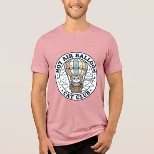 Heißluftballon Katze Niedliche Katze T-Shirt Desig Tri-Blend Shirt