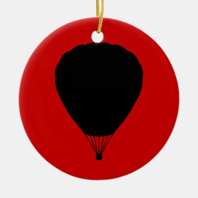 Heißluftballon Keramikornament (Vorne)