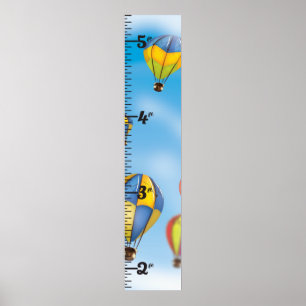 Heißluftballon-Klarwachstumsdiagramm Poster