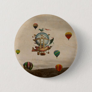 Heißluftballon, La Minerve 1803 Reisen im Stil Button