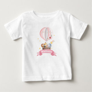 Heißluftballon mit Animal Friends Persönlich gesta Baby T-shirt