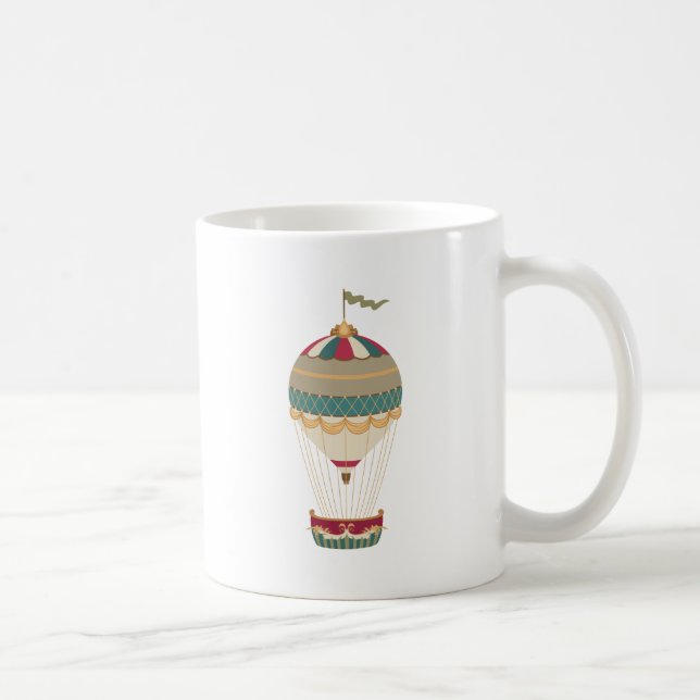 Heißluftballon mit Fahne Kaffeetasse (Rechts)