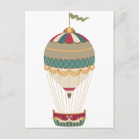 Heißluftballon mit Fahne