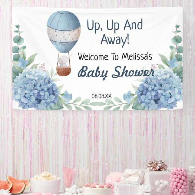 Heißluftballon nach oben und weg - Empfang vor Ort Banner (Von Creator hochgeladen)