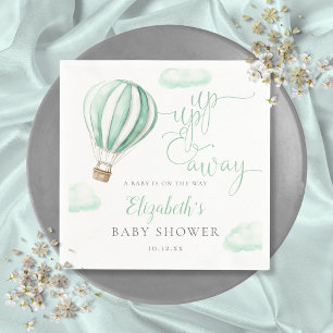 Heißluftballon neutrale Babyparty 'Hoch und Weg' Serviette