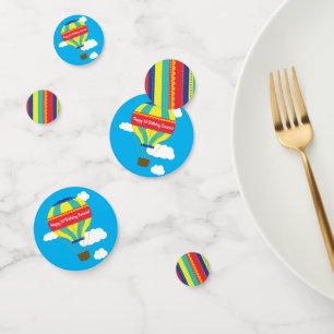 Heißluftballon Niedliche Farbgebung 1. Geburtstag  Konfetti