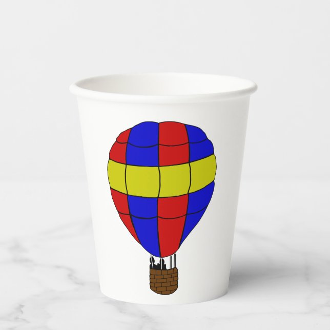 Heißluftballon Pappbecher (Vorderseite)