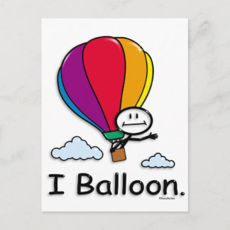 Heißluftballon Postkarte