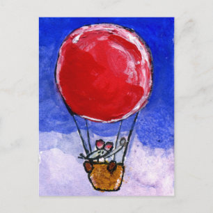 Heißluftballon Postkarte