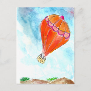 Heißluftballon Postkarte