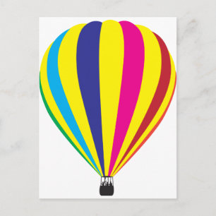 Heißluftballon Postkarte