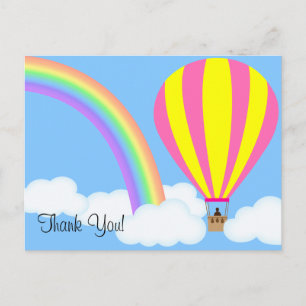 Heißluftballon-Postkarte - Blauer Hintergrund Postkarte