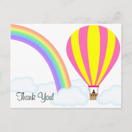 Heißluftballon Postkarte - Weißer Hintergrund