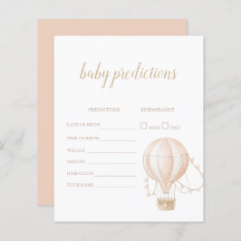 Heißluftballon-Predictionskarte in weichrosa