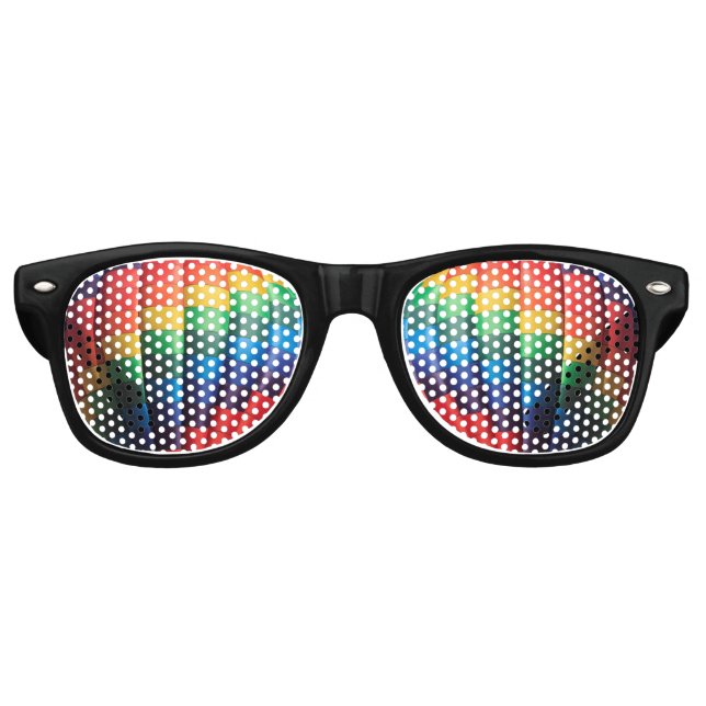 Heißluftballon Rainbow Partybrille (Vorderseite)