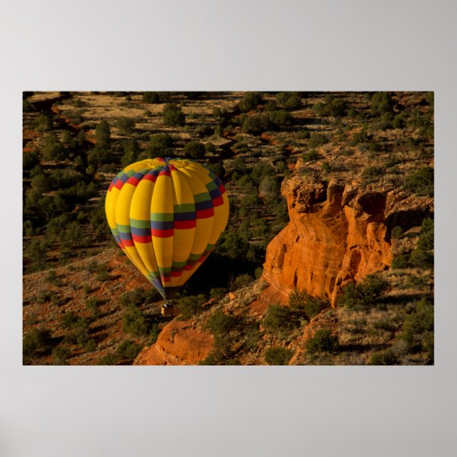 Heißluftballon, Red Rock, Coconino National Poster (Vorne)