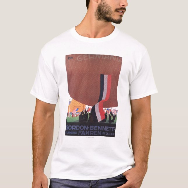 Heißluftballon-Rennen Gordons Bennett T-Shirt (Vorderseite)