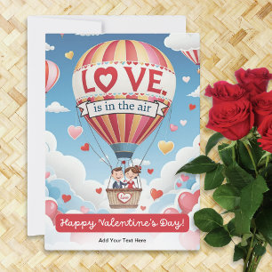 Heißluftballon Süßes Valentinstag-Geschenk Feiertagskarte