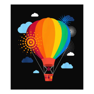 Heißluftballon T - Shirt Heißluftballonfahrten Fes Fotodruck