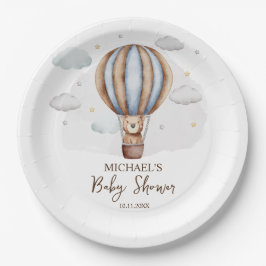 Heißluftballon Teddy Bear Clouds Babydusche Pappteller