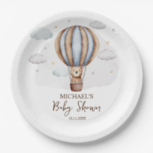 Heißluftballon Teddy Bear Clouds Babydusche Pappteller