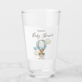 Heißluftballon Teddy Bear Clouds Bird Baby Dusche Glas