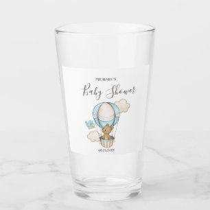 Heißluftballon Teddy Bear Clouds Bird Baby Dusche Glas