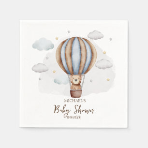 Heißluftballon-Teddybär-Wolken-Baby-Party Serviette