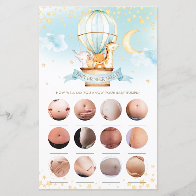 Heißluftballon Tiere Baby oder Bierbauch Game (Vorderseite)