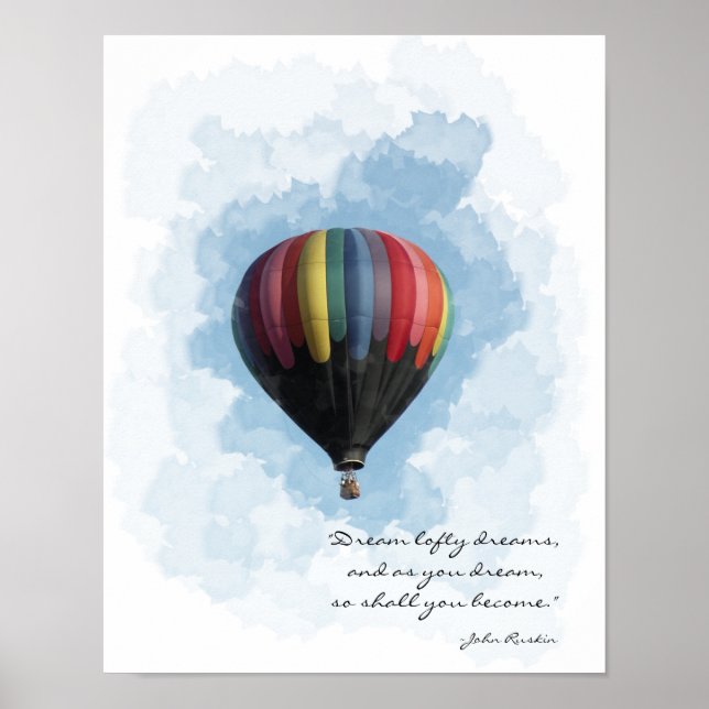 Heißluftballon-Traum Poster (Vorne)