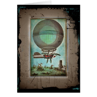 Heißluftballon über dem Hafen