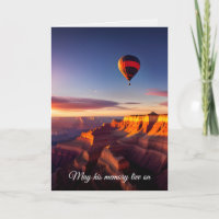 Heißluftballon über Grand Canyon Beileid