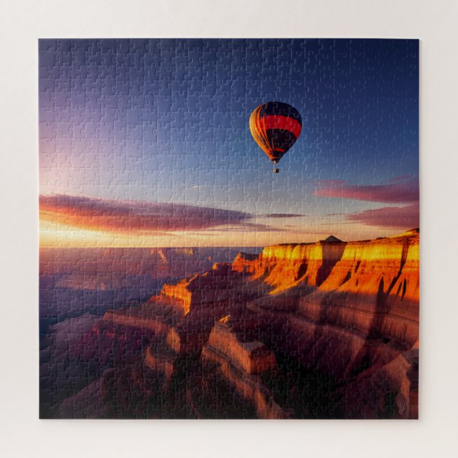 Heißluftballon über Grand Canyon Puzzle (Vertikal)