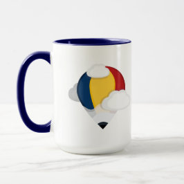 Heißluftballon und Bleistift-Tasse Tasse