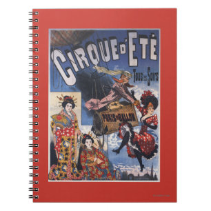 Heißluftballon und japanisches Ladys Poster Notizblock