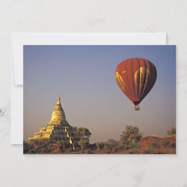 Heißluftballon und Shwesandaw Temple, Bagan (Vorderseite)