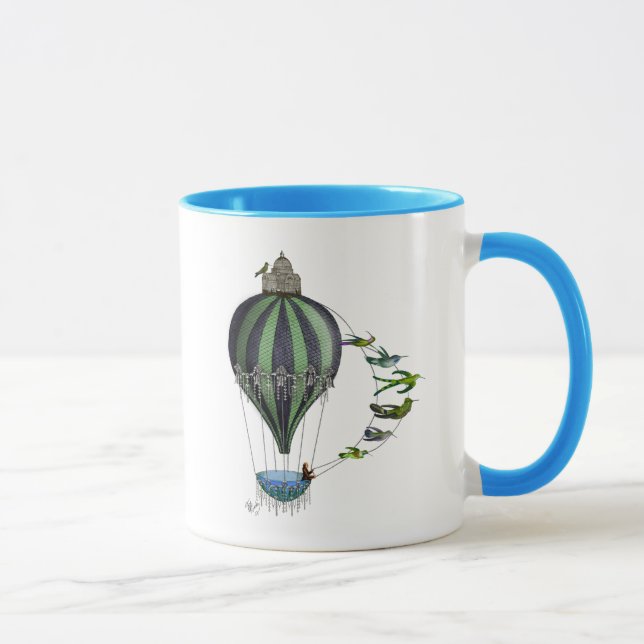 Heißluftballon und Vögel Tasse (Rechts)
